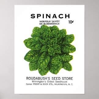 Etiket spinazie poster