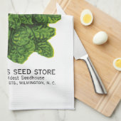 Etiket spinazie theedoek (Quarter Fold)