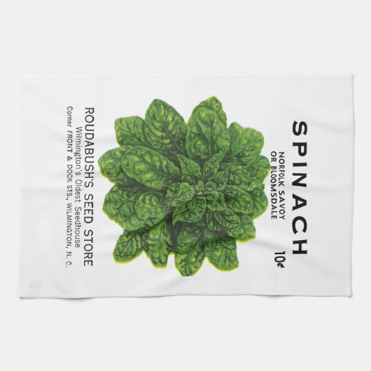 Etiket spinazie theedoek (Horizontaal)