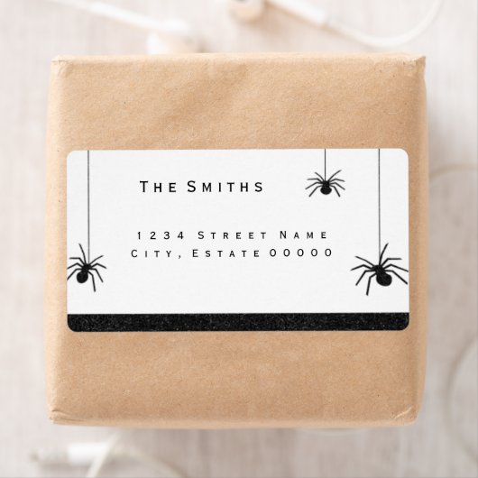 Etiket spinnen en strepen (Insitu)