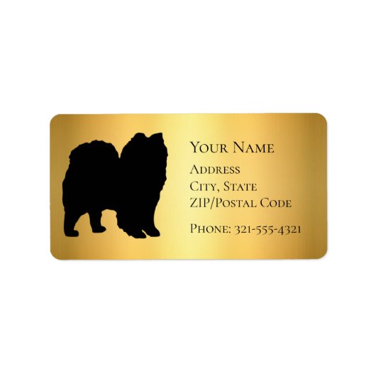 Etiket spitz Silhouette (Voorkant)