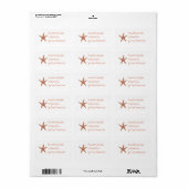 Etiket Starfish Adres (Full Sheet)