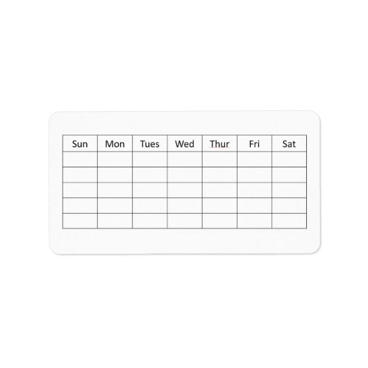 Etiket Sticker flesje. Markeringen dagen voor medi (Voorkant)