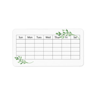 Etiket Sticker flesje. Markeringen dagen voor medi