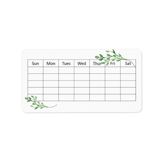 Etiket Sticker flesje. Markeringen dagen voor medi (Voorkant)