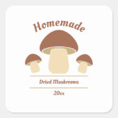 Etiket Sticker voor champignons, in blik of gedroo (Voorkant)