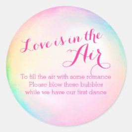 Etiket stickers voor bruiloft Bubbles