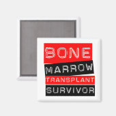 Etiket stijl - Beenmerg Transplant Survivor Magneet (Voorkant / Achterkant)