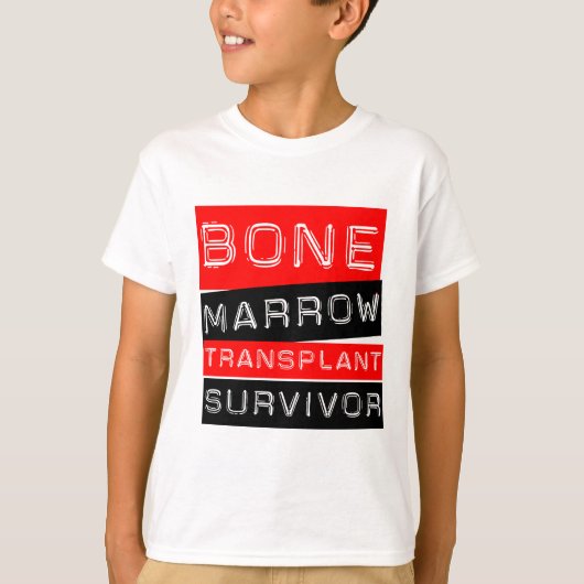Etiket stijl - Beenmerg Transplant Survivor T-shirt (Voorkant)
