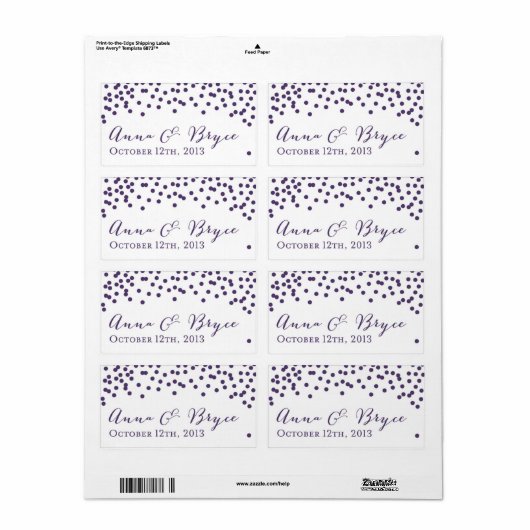 Etiket stomp waterfles (Full Sheet)