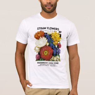 Etiket stro Flowers Seed Packet Label T-shirt