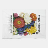 Etiket stro Flowers Seed Packet Label Theedoek (Horizontaal)