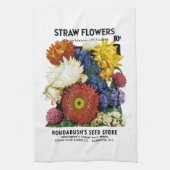 Etiket stro Flowers Seed Packet Label Theedoek (Verticaal)