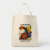 Etiket stro Flowers Seed Packet Label Tote Bag (Voorkant)