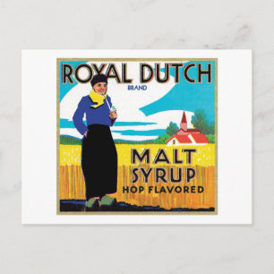 Etiket  stroop voor voedselproducten briefkaart