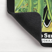 Etiket struik bonen zaadverpakking muismat (Hoek)