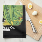 Etiket struik bonen zaadverpakking theedoek (Quarter Fold)