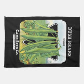 Etiket struik bonen zaadverpakking theedoek (Horizontaal)