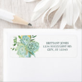 Etiket Succulent Return Address Label (Insitu)