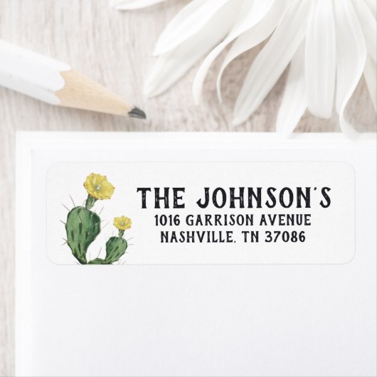 Etiket Succulent Return Address Label (Insitu)