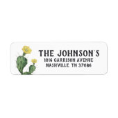 Etiket Succulent Return Address Label (Voorkant)