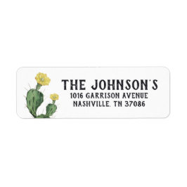 Etiket Succulent Return Address Label