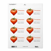 Etiket tomateninblikken (Full Sheet)
