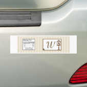 Etiket Tortelduifjes Tan/bruin bruiloft Bumpersticker (Op auto)
