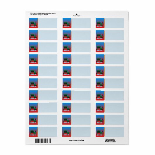 Etiket treinadres (Full Sheet)