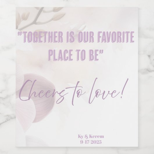 ETIKET Trouwfles (Enkel label)