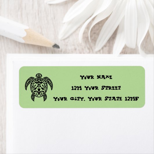 Etiket Turtle Address Label (Insitu)