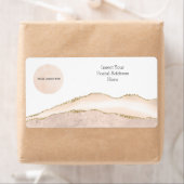 Etiket uw Logo Blush & Gold Address Label (Insitu)