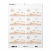 Etiket uw Logo Blush & Gold Address Label (Full Sheet)