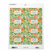 Etiket vakantiegeld en handmatige zwevende bloemen (Full Sheet)