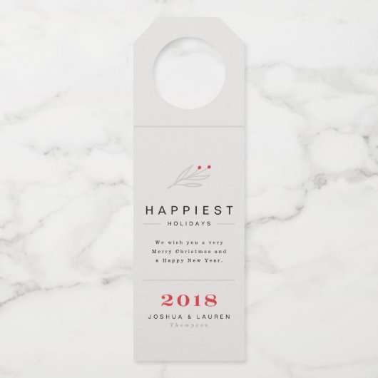  Etiket Vakje Fles Hang Label (Voorkant)