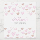 Etiket valentijn, etiket van valentijn wijn, (Enkel label)