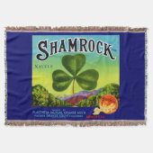 Etiket van 1930 op fruitkratten Shamrock Navel Sin Deken (Voorkant)