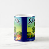 Etiket van 1930 op fruitkratten Shamrock Navel Sin Koffiemok (Center)