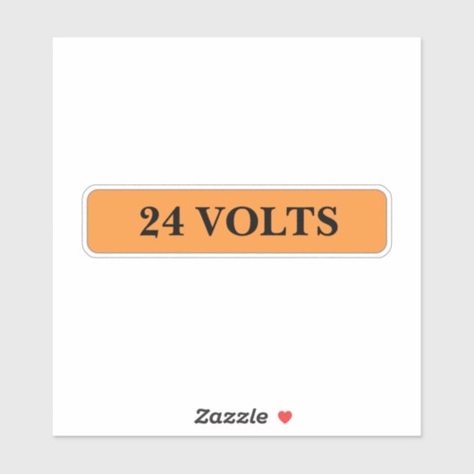 Etiket van 24 V Sticker (Vel)