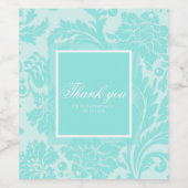 etiket van blauwgroen dampwijn (Enkel label)