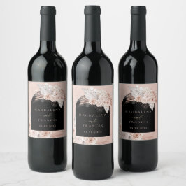 etiket van boho arch bruiloft