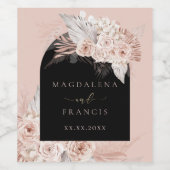 etiket van boho arch bruiloft (Enkel label)