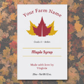 Etiket van de ahornstroop Sticker