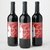 Etiket van de alm-boom op de algen (Flessen)