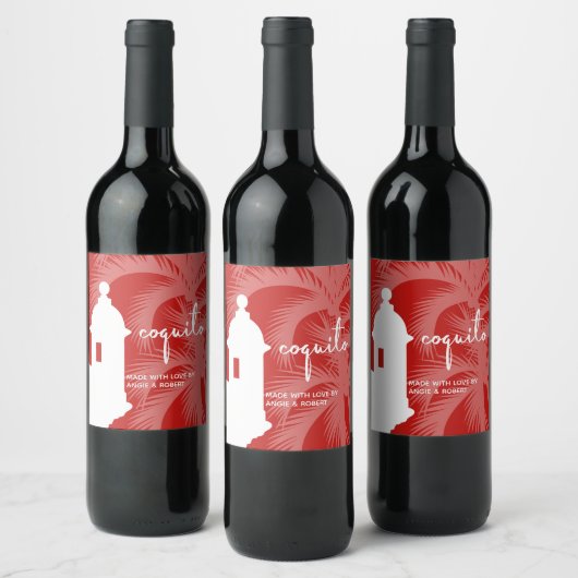 Etiket van de alm-boom op de algen (Flessen)