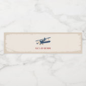 Etiket van de de Waterfles van het vliegtuig - dou (Enkel label)