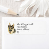 Etiket van de Duitse herderstiefnaam Shepherd Dog (Insitu)