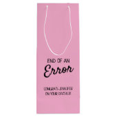 Etiket van de echtscheidingswijn wijn cadeautas (Achterkant)