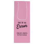 Etiket van de echtscheidingswijn wijn cadeautas (Voorkant)