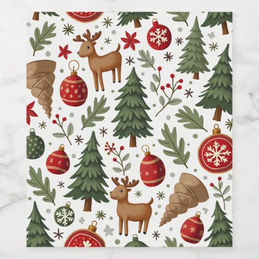 Etiket van de fles van de kerstwijn (Enkel label)